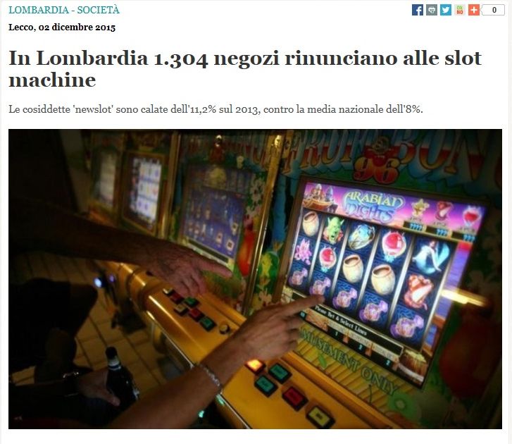 Legge slot machine lombardia