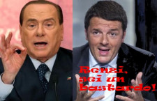 Se ti incontri con Berlusconi, sei un bastardo e connivente con il Pregiudicato!